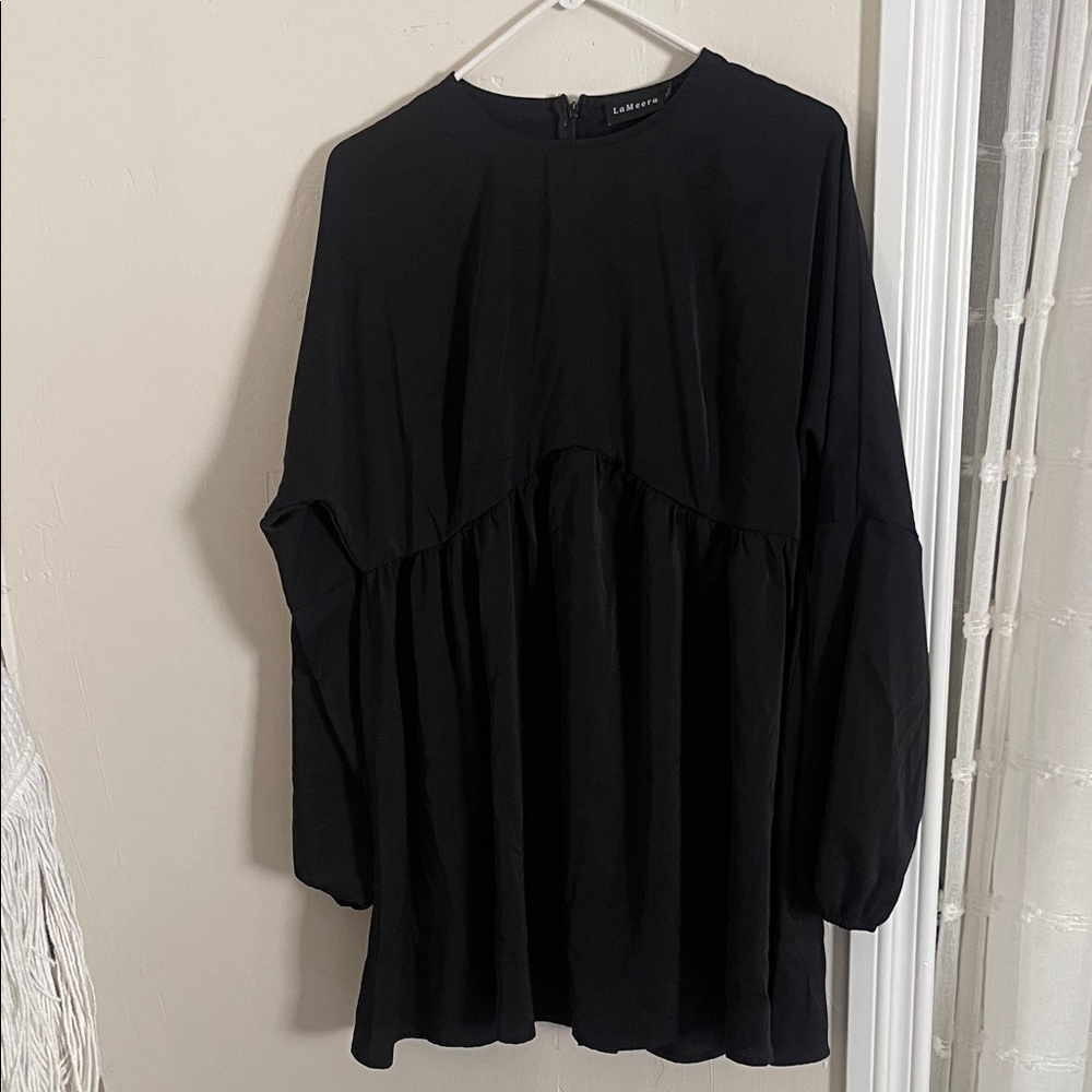 Naot Classic Black Long Sleeve Mini Dress